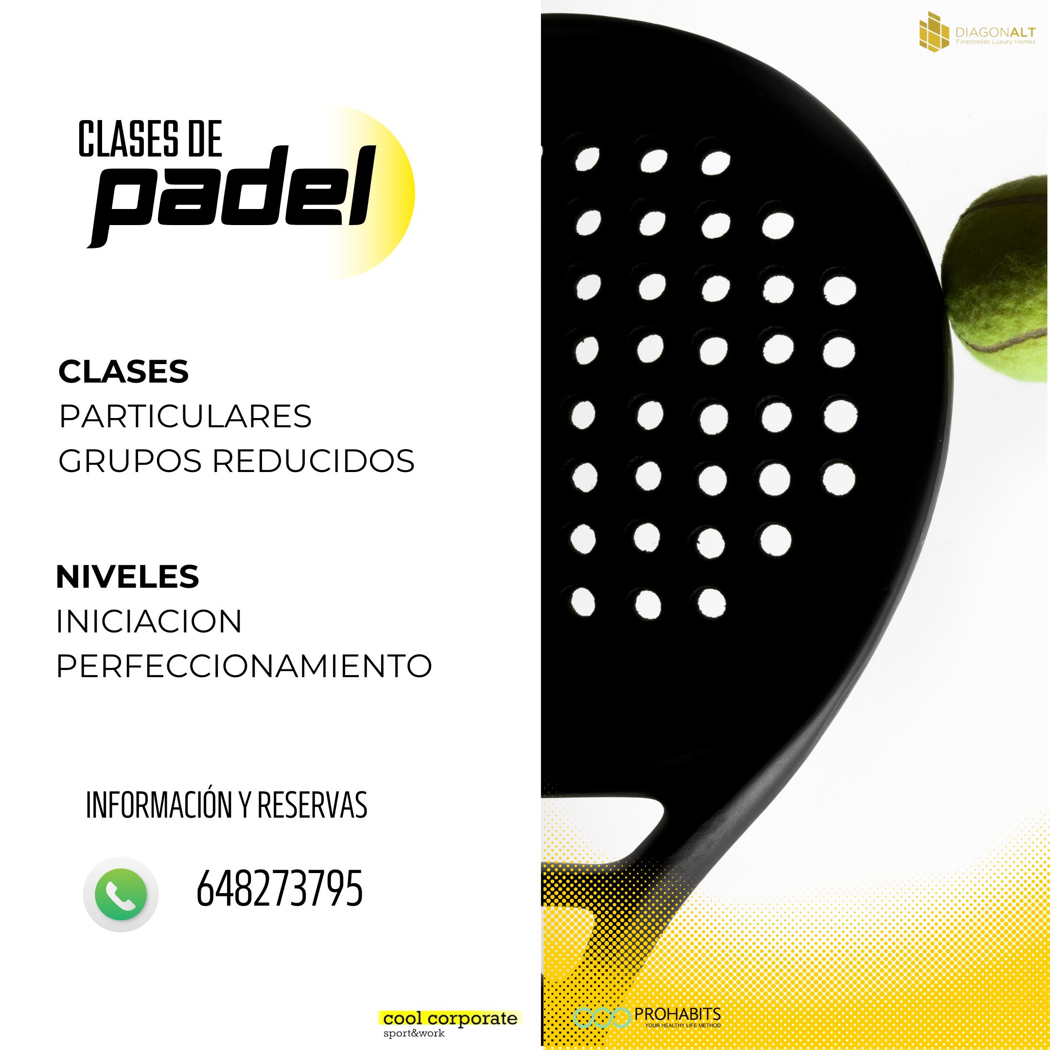 BONO 5 CLASES PADEL PARTICULAR